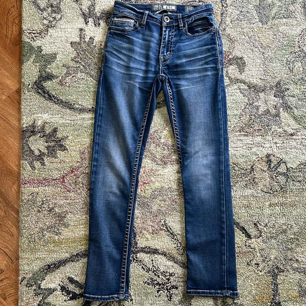 BKE ALEC Straight Leg blue jeans 26 short slim fit 26S